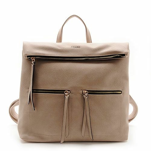 ソフトフェイクレザーファスナーポケットデザイン2WAYリュック/401824