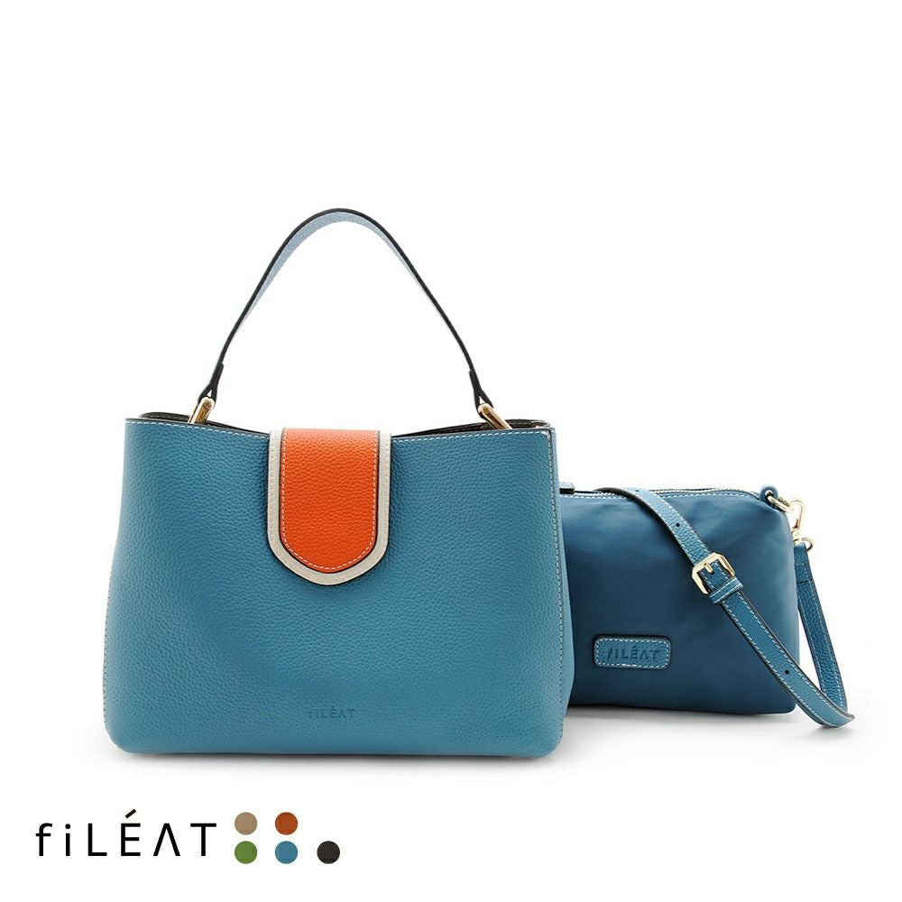 フラップベルト本革ハンドバッグ＆ショルダーバッグセット/FL102793