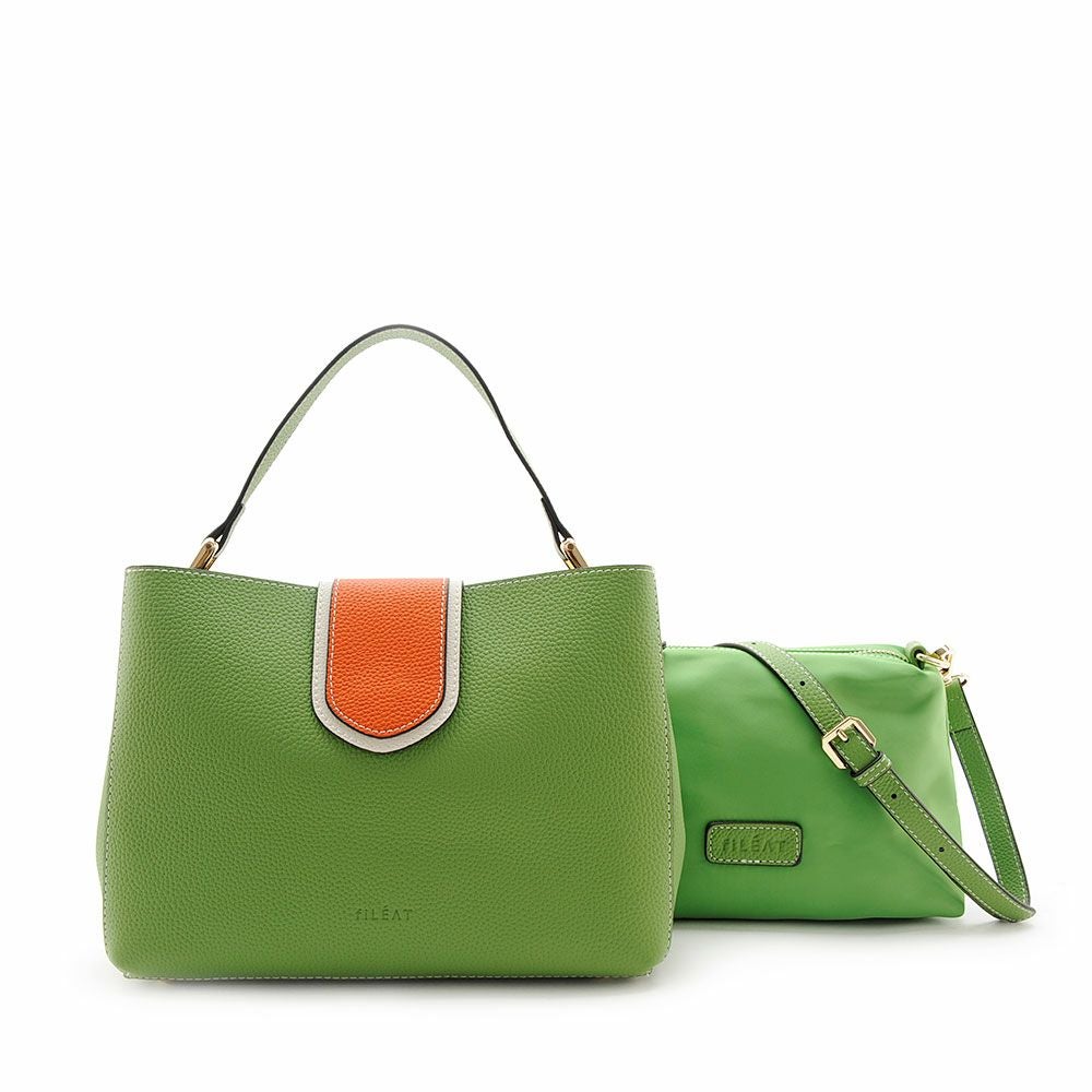 フラップベルト本革ハンドバッグ＆ショルダーバッグセット/FL102793