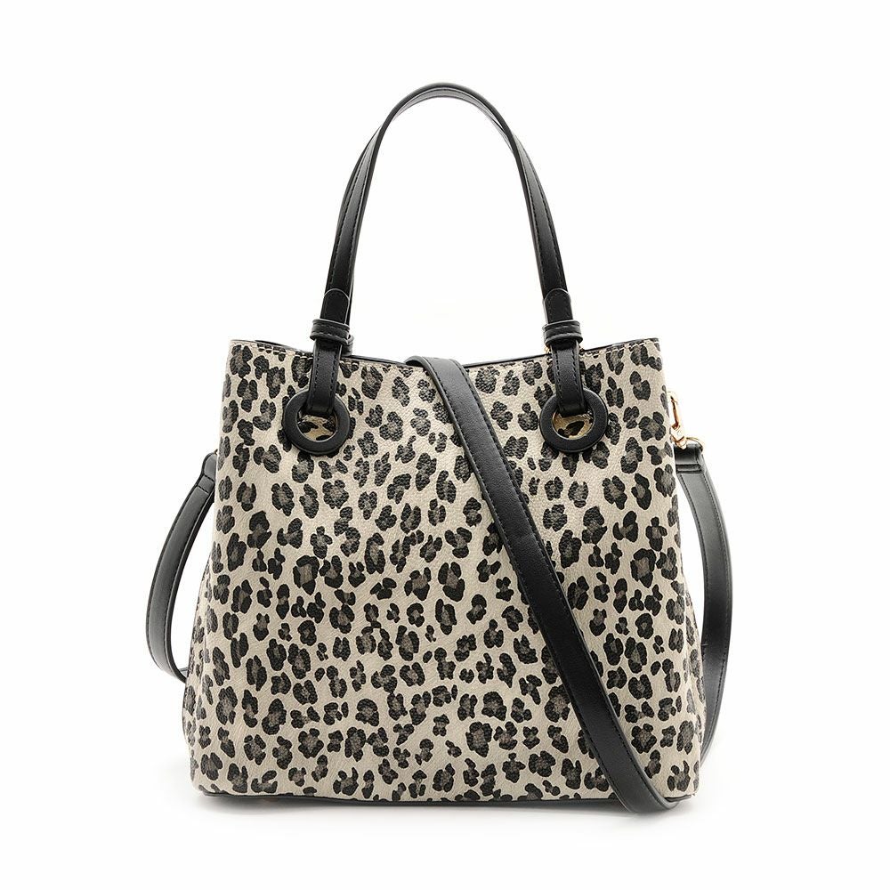 カジュアルシックレオパードハンドバッグ(パスケース付き)/402292